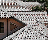Metal Tiled roof in Pompeii Ash